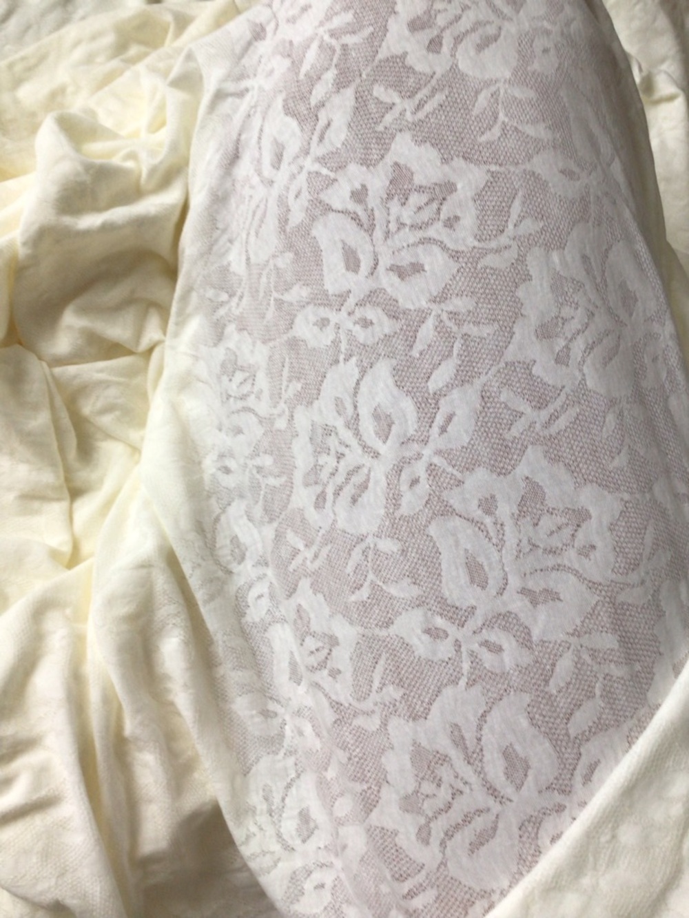 Ivory Floral Lace Fabric NWOT